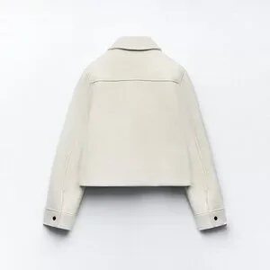 ZARA クロップドジャケット XS ホワイト 2024 ZARA クロップドジャケット 今期 2024 美品 - メルカリ
